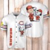 Chicago Bears Peanut Snoopy Baseball Jersey Shirt White