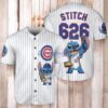 Chicago Cubs Lilo And Stitch Baseball Jersey Shirt White