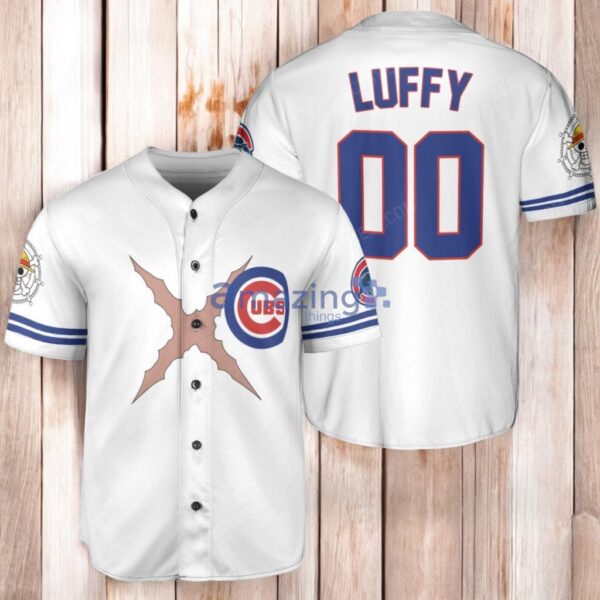 Chicago Cubs One Piece Baseball Jersey Shirt White Custom Product Photo 1