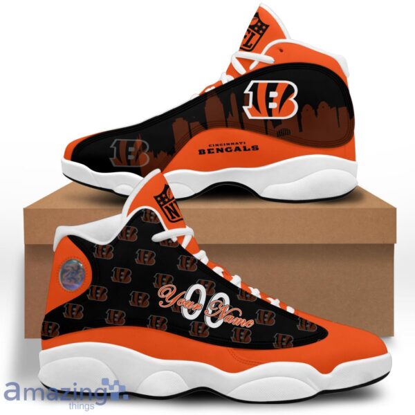 Cincinnati Bengals Air Jordan 13 Shoes Trending For Men Women Custom Number & Name Product Photo 3