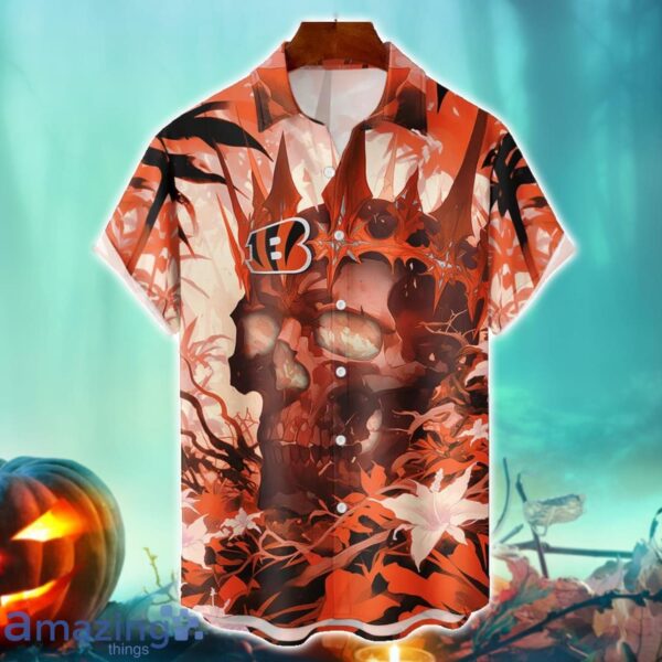 Cincinnati Bengals NFL Skull Halloween Hawaiian Shirt Special Gift For Fans Product Photo 1