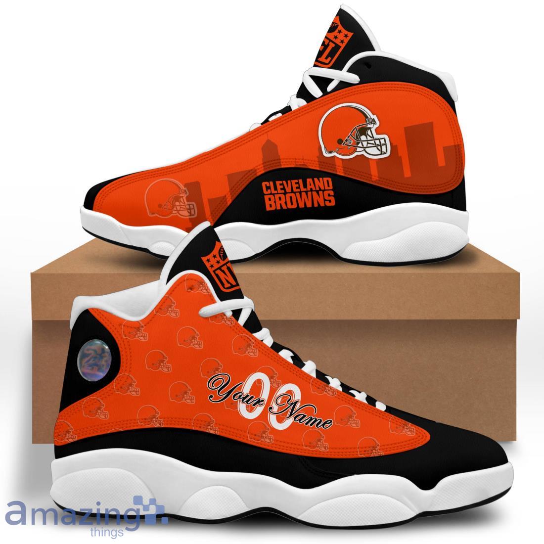 Cleveland Browns Air Jordan 13 Shoes Trending For Men Women Custom Number & Name image Cleveland Browns Air Jordan 13 Shoes Trending For Men Women Custom Number & Name Product Photo 3