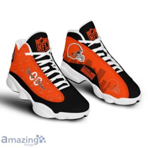 Cleveland Browns Air Jordan 13 Shoes Trending For Men Women Custom Number & Name Product Photo 1
