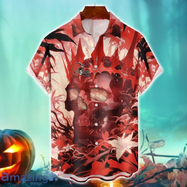 Cleveland Browns NFL Skull Halloween Hawaiian Shirt Special Gift For Fans Product Photo 1