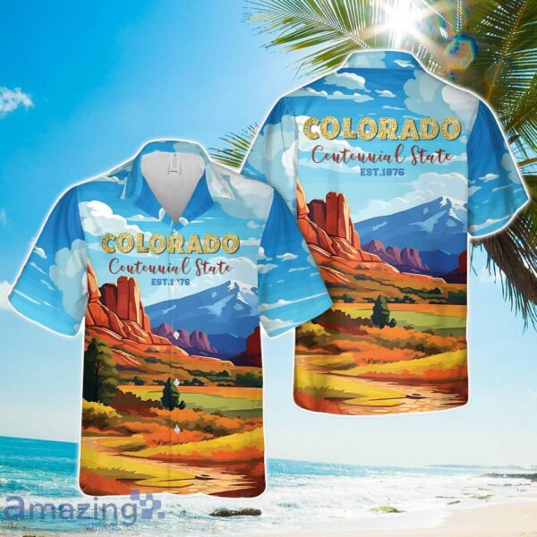 Colorado Centennial State AOP Hawaiian Shirt Summer Vacation Gift Product Photo 1