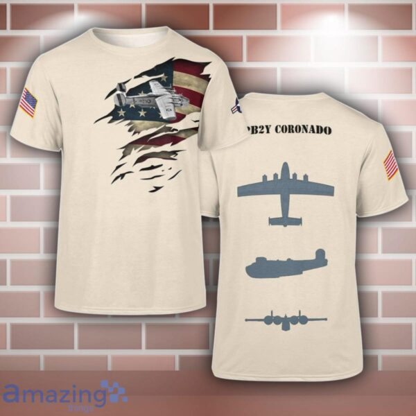 Consolidated PB2Y Coronado Aircraft 3D T-Shirt For Men And Women Product Photo 1