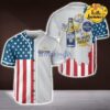 Corona Beer Always Fresh – American Beer American Flag Design Baseball Jersey Shirt