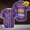 Crown Royal Crown Royal In My Veins Jesus In My Heart Purple Baseball Jersey Shirt