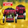 Custom MLB Atlanta Braves Ugly Christmas Sweater Grinch Drink Up Gift For Men And Women
