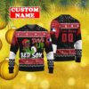 Custom MLB Boston Red Sox Ugly Christmas Sweater Grinch Drink Up Gift For Men And Women