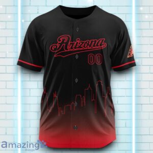 Custom Name Arizona Diamondbacks Black Red Pattern Baseball Jersey For Sport Fans Product Photo 2