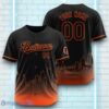 Custom Name Baltimore Orioles Black Orange Pattern Baseball Jersey For Sport Fans