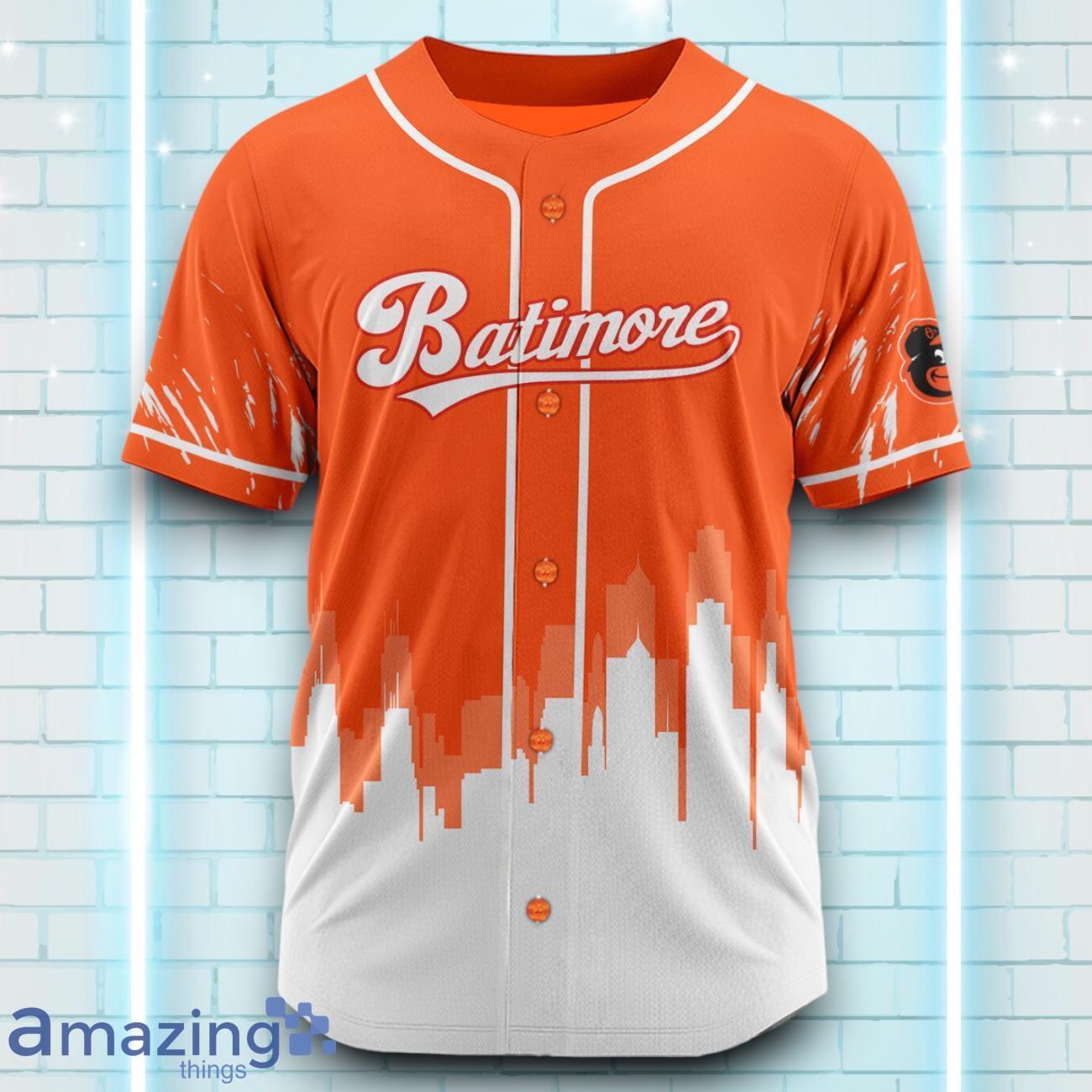 Custom Name Baltimore Orioles Orange White Pattern Baseball Jersey For Sport Fans image Custom Name Baltimore Orioles Orange White Pattern Baseball Jersey For Sport Fans Product Photo 2