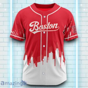Custom Name Boston Red Sox Red White Pattern Baseball Jersey For Sport Fans image Custom Name Boston Red Sox Red White Pattern Baseball Jersey For Sport Fans Product Photo 2