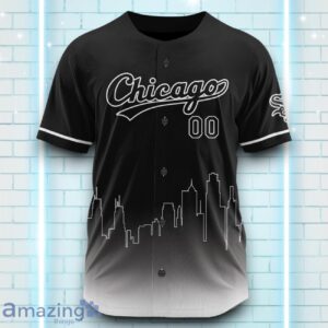 Custom Name Chicago White Sox Black White Pattern Baseball Jersey For Sport Fans image Custom Name Chicago White Sox Black White Pattern Baseball Jersey For Sport Fans Product Photo 2