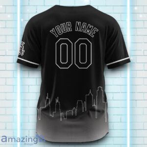 Custom Name Chicago White Sox Black White Pattern Baseball Jersey For Sport Fans image Custom Name Chicago White Sox Black White Pattern Baseball Jersey For Sport Fans Product Photo 3