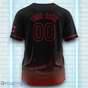 Custom Name Cleveland Guardians Red Black Red Pattern Baseball Jersey For Sport Fans Product Photo 3
