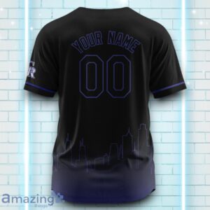 Custom Name Colorado Rockies Black Blue Pattern Baseball Jersey For Sport Fans image Custom Name Colorado Rockies Black Blue Pattern Baseball Jersey For Sport Fans Product Photo 3