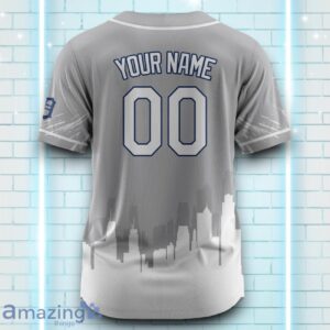 Custom Name Detroit Tigers Grey White Pattern Baseball Jersey For Sport Fans Product Photo 3