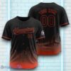 Custom Name Houston Astros Black Orange Pattern Baseball Jersey For Sport Fans