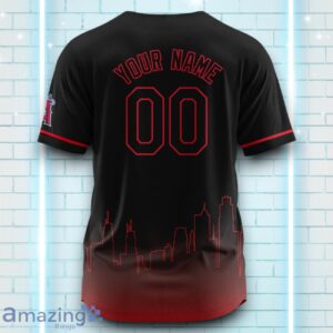 Custom Name Los Angeles Angels Black Red Pattern Baseball Jersey For Sport Fans image Custom Name Los Angeles Angels Black Red Pattern Baseball Jersey For Sport Fans Product Photo 3