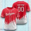 Custom Name Los Angeles Angels Red White Pattern Baseball Jersey For Sport Fans