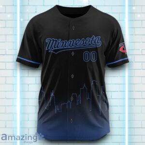 Custom Name Minnesota Twins Black Blue Pattern Baseball Jersey For Sport Fans image Custom Name Minnesota Twins Black Blue Pattern Baseball Jersey For Sport Fans Product Photo 2