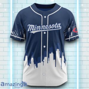 Custom Name Minnesota Twins Blue White Pattern Baseball Jersey For Sport Fans image Custom Name Minnesota Twins Blue White Pattern Baseball Jersey For Sport Fans Product Photo 2