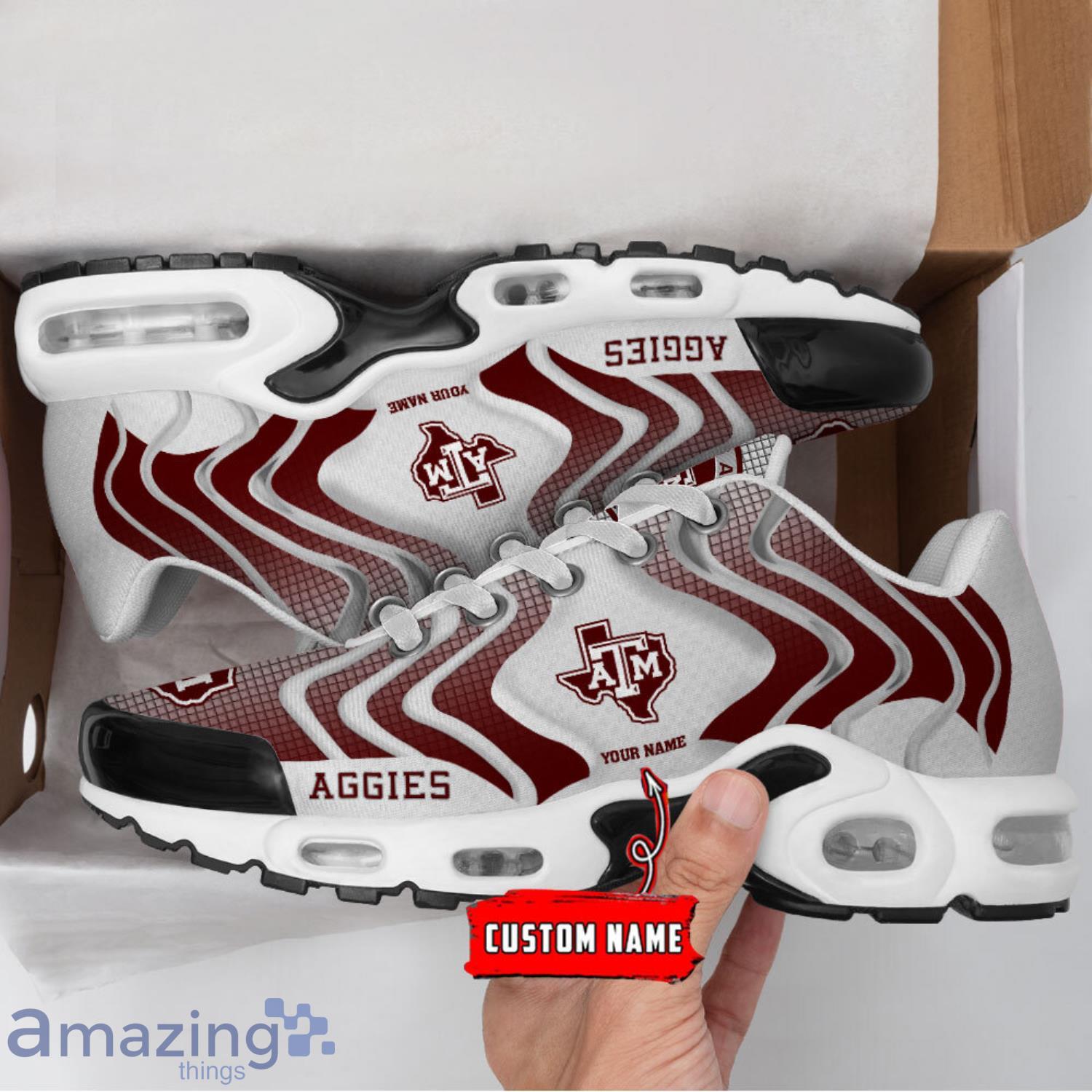 Custom Name NCAA Texas A&M Aggies Ultra Personalized Name Sports Sneakers TN Sport Shoes Gift image Custom Name NCAA Texas A&M Aggies Ultra Personalized Name Sports Sneakers TN Sport Shoes Gift Product Photo 1