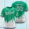 Custom Name Oakland Athletics Green White Pattern Baseball Jersey For Sport Fans