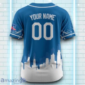 Custom Name Philadelphia Phillies Blue White Pattern Baseball Jersey For Sport Fans Product Photo 3