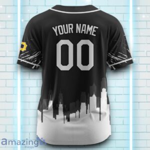 Custom Name Pittsburgh Pirates Black White Pattern Baseball Jersey For Sport Fans Product Photo 3