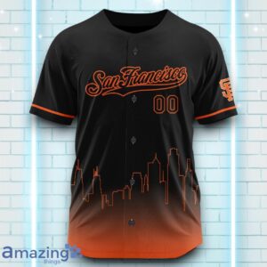 Custom Name San Francisco Giants Black Orange Pattern Baseball Jersey For Sport Fans image Custom Name San Francisco Giants Black Orange Pattern Baseball Jersey For Sport Fans Product Photo 2