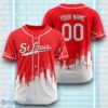 Custom Name St Louis Cardinals Red White Pattern Baseball Jersey For Sport Fans