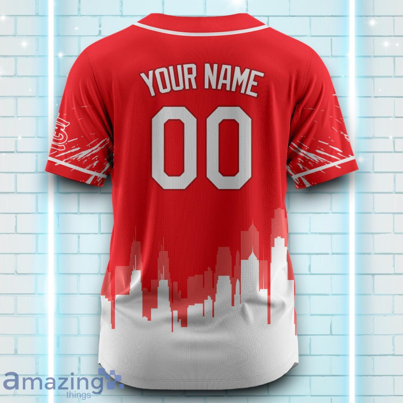 Custom Name St Louis Cardinals Red White Pattern Baseball Jersey For Sport Fans image Custom Name St Louis Cardinals Red White Pattern Baseball Jersey For Sport Fans Product Photo 3