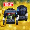 Custom NCAA Akron Zips Ugly Christmas Sweater Grinch Drink Up Gift For Men And Women