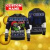 Custom NHL Columbus Blue Jackets Ugly Christmas Sweater Grinch Drink Up Gift For Men And Women