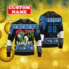 Custom NHL New York Rangers Ugly Christmas Sweater Grinch Drink Up Gift For Men And Women