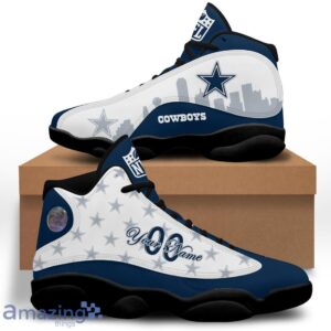 Dallas Cowboys Air Jordan 13 Shoes Trending For Men Women Custom Number & Name Product Photo 4