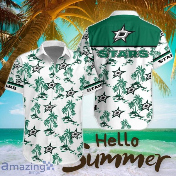 Dallas Stars Tropical 3D Hawaiian Shirt All Printed Logo Team Shirt Product Photo 1