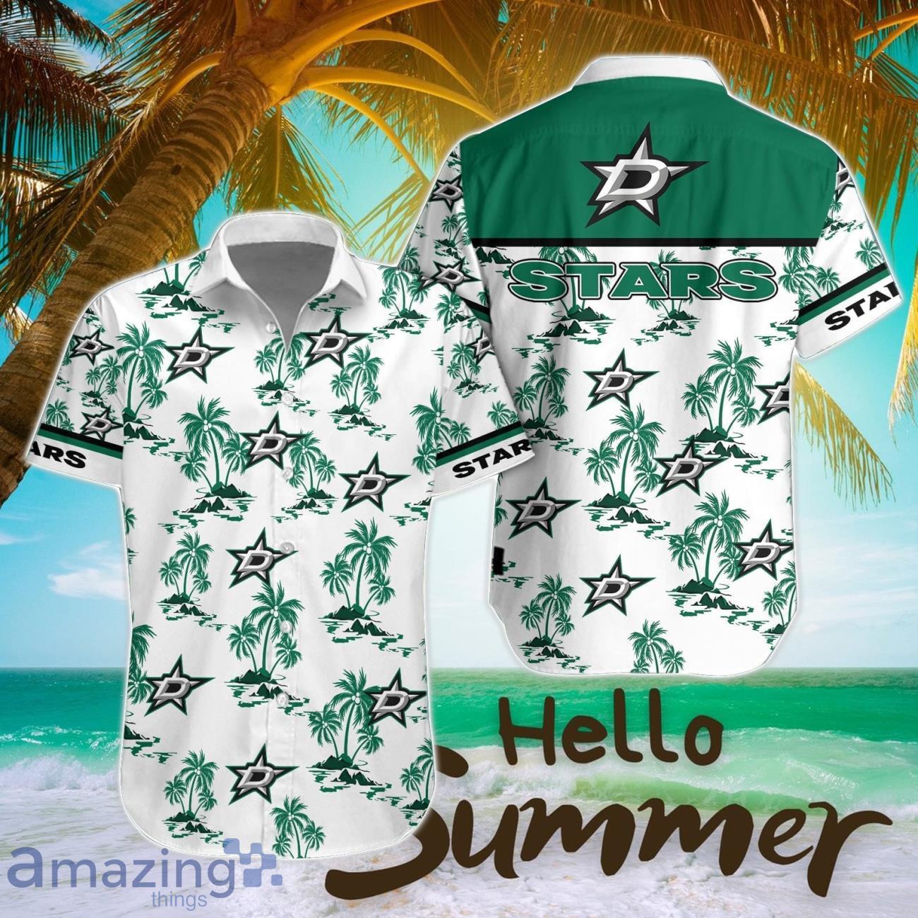 Dallas Stars Tropical 3D Hawaiian Shirt All Printed Logo Team Shirt image Dallas Stars Tropical 3D Hawaiian Shirt All Printed Logo Team Shirt Product Photo 1