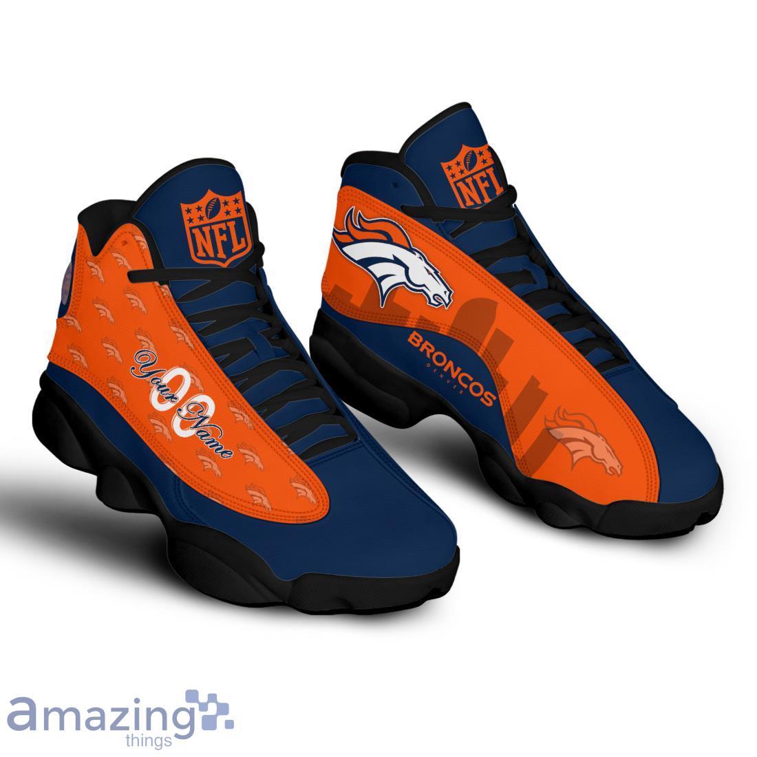 Denver Broncos Air Jordan 13 Shoes Trending For Men Women Custom Number & Name image Denver Broncos Air Jordan 13 Shoes Trending For Men Women Custom Number & Name Product Photo 2