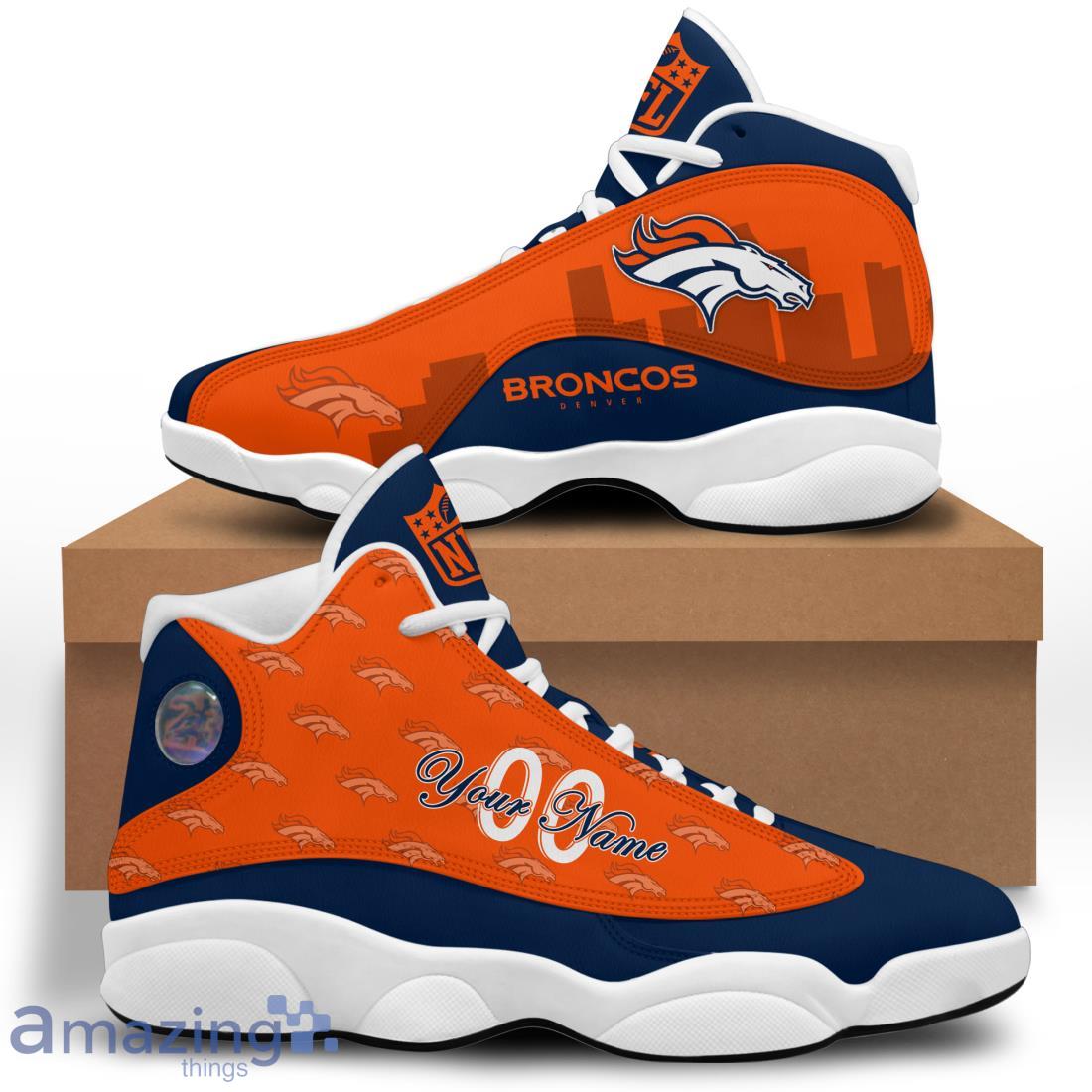 Denver Broncos Air Jordan 13 Shoes Trending For Men Women Custom Number & Name image Denver Broncos Air Jordan 13 Shoes Trending For Men Women Custom Number & Name Product Photo 3