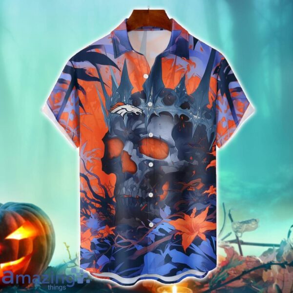 Denver Broncos NFL Skull Halloween Hawaiian Shirt Special Gift For Fans Product Photo 1