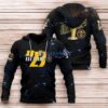 Denver Nuggets Striped Black Hoodie 3D All Over Print