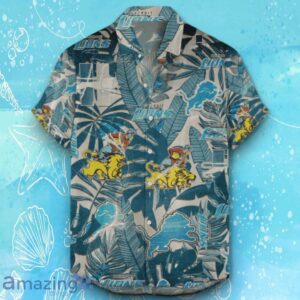 Detroit Lions Hawaiian Shirt Retro Logo Revolutions 2024 For Fans Product Photo 1
