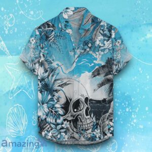 Detroit Lions Hawaiian Shirt Tropical Skull Halloween For Fans Product Photo 1