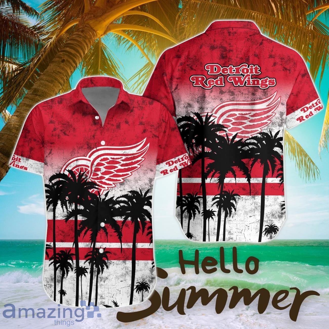 Detroit Red Wings Hawaii Shirt Logo Team Printing 3D Hawaiian Shirt All Printed image Detroit Red Wings Hawaii Shirt Logo Team Printing 3D Hawaiian Shirt All Printed Product Photo 1