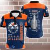 Edmonton Oilers Final Champions Cup 3D Polo Shirt