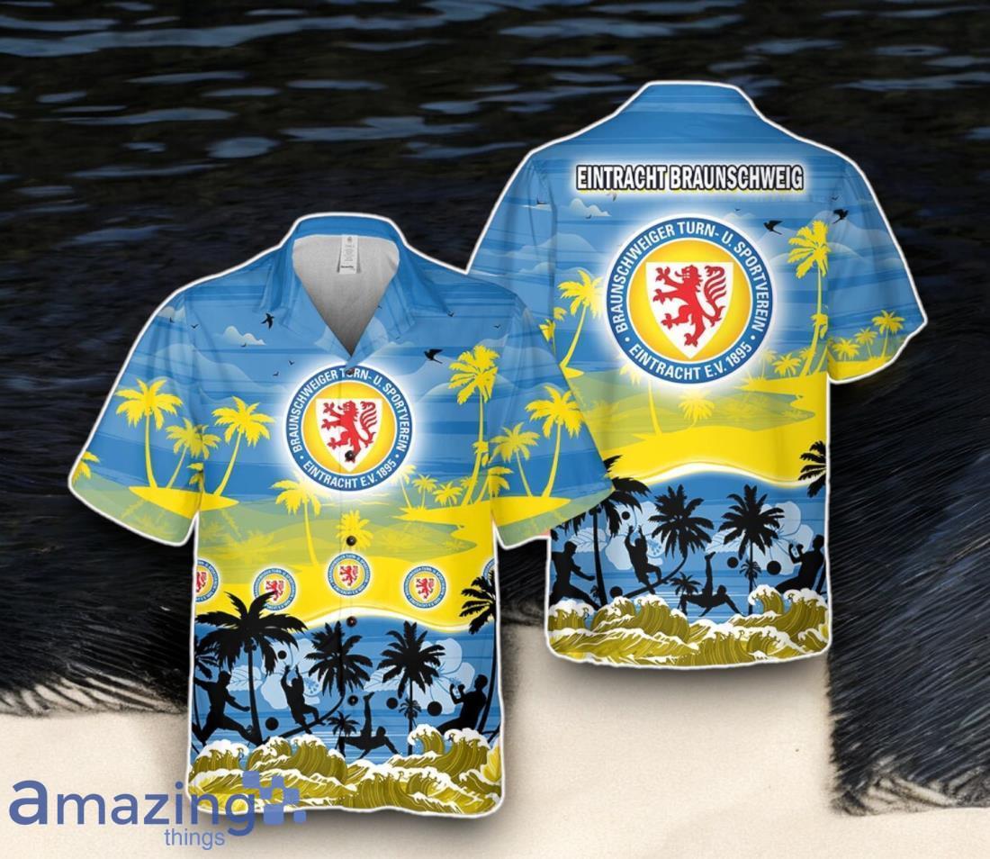 Eintracht Braunschweig Hawaiian Shirt Trending 3D Summer Beach For Men Women image Eintracht Braunschweig Hawaiian Shirt Trending 3D Summer Beach For Men Women Product Photo 1